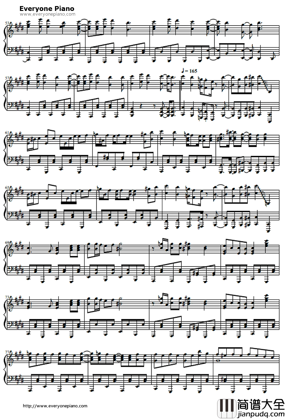 駆け抜けるアニソンメドレー钢琴谱_Anisonmedley