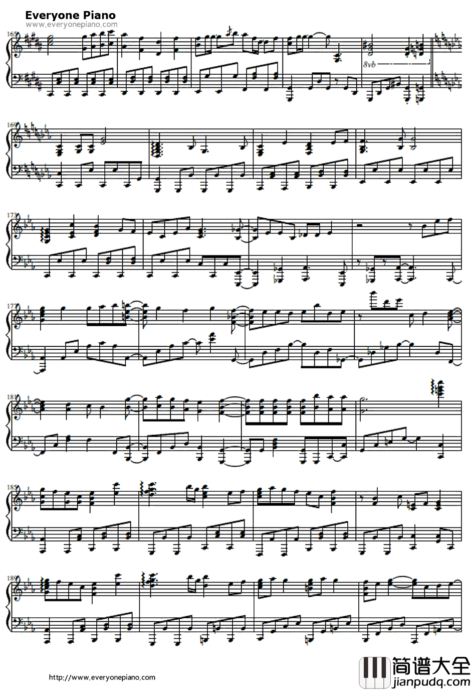 駆け抜けるアニソンメドレー钢琴谱_Anisonmedley