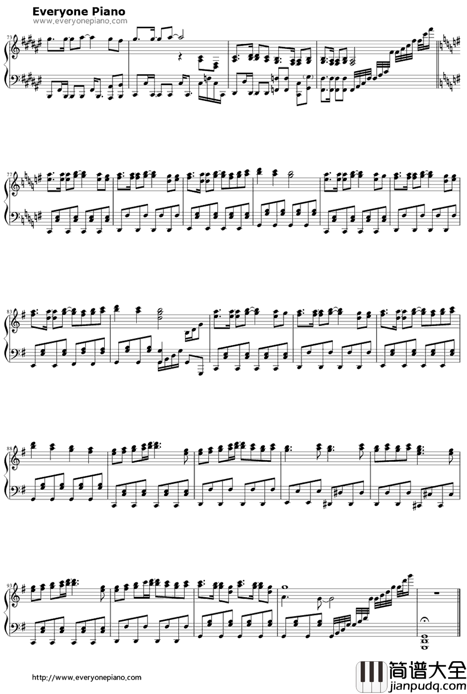 eternalr_eality钢琴谱_fripSide_某科学的超电磁炮SOP2