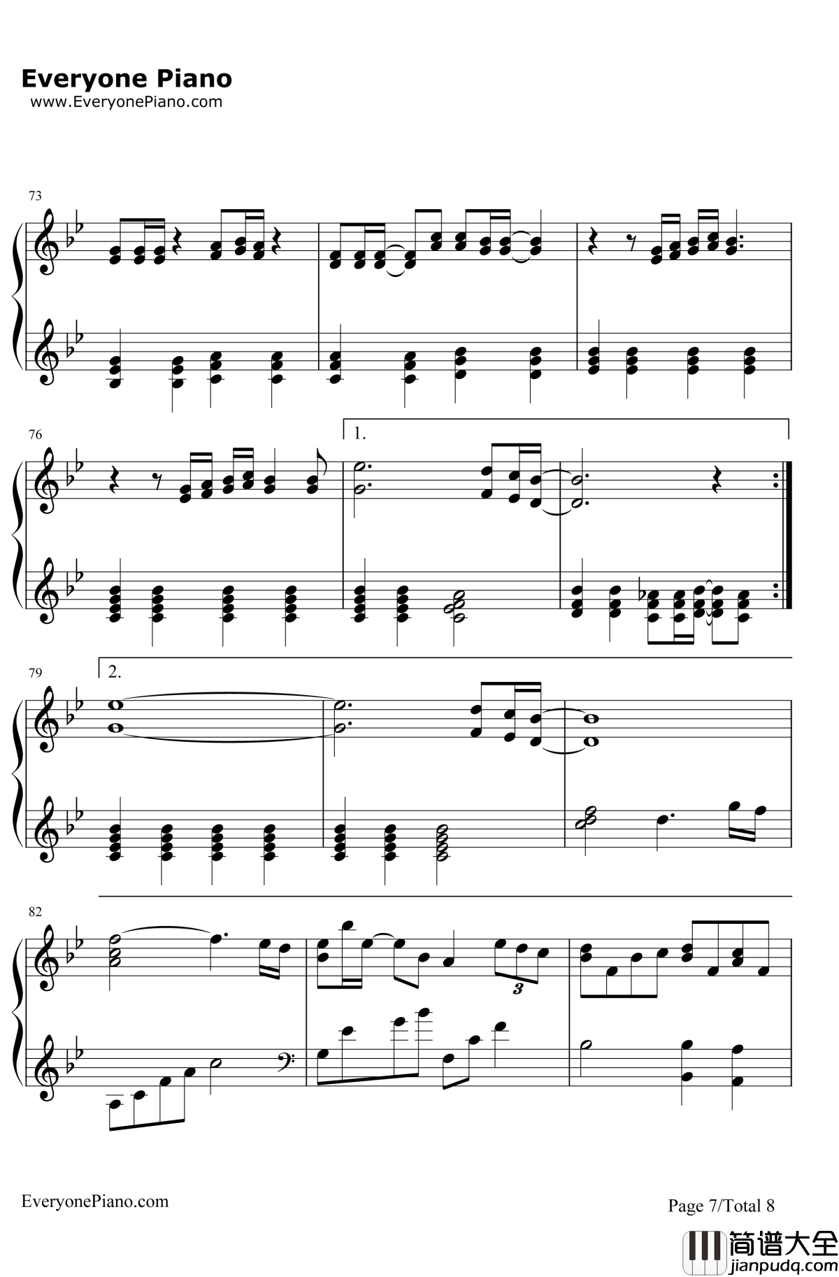 旅立ちの日に钢琴谱_坂本浩美