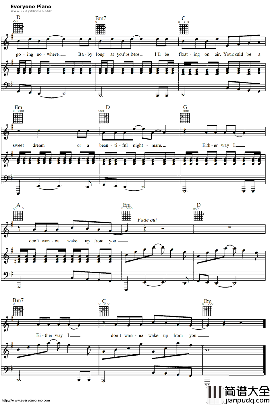 Sweet_Dreams钢琴谱_Beyonce