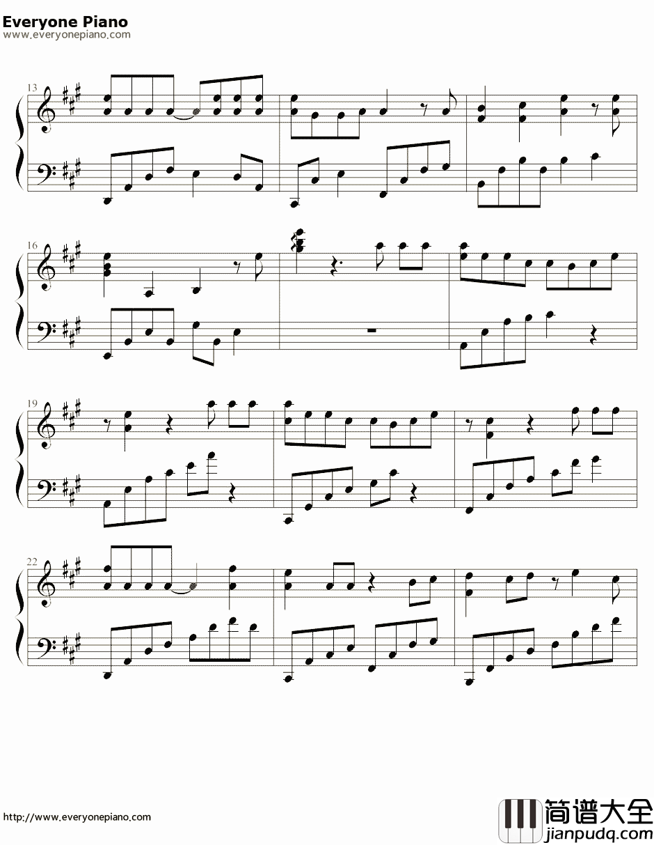 电影十分爱钢琴插曲钢琴谱_张敬轩