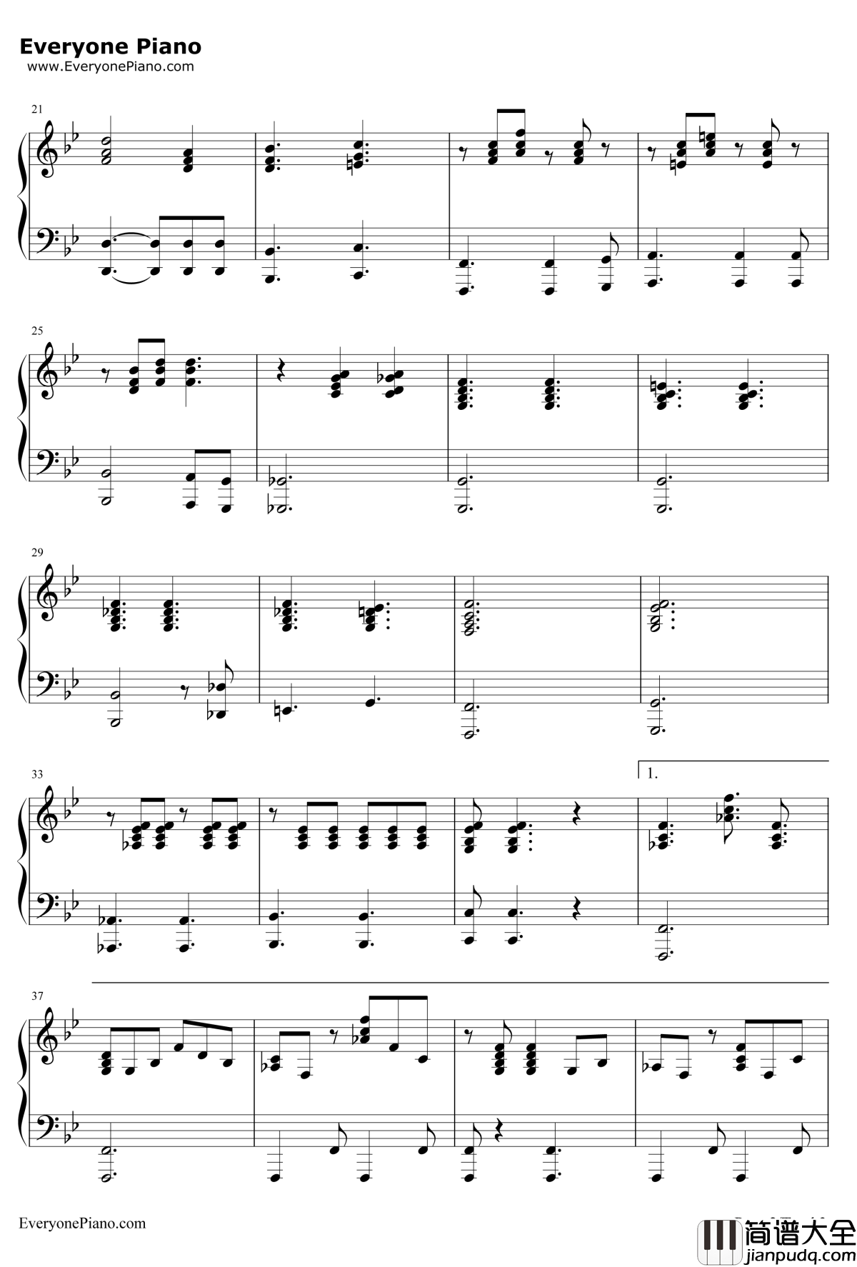 We_Are_the_Champions伴奏钢琴谱_Queen皇后乐队