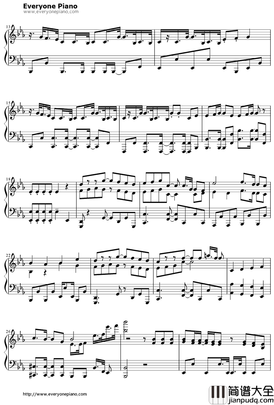 My_Sweet_Shelter钢琴谱_河合律(花泽香菜)、锦野麻弓(佐藤利奈)、渡边彩花(金元寿子)_我们大家的河合庄ED