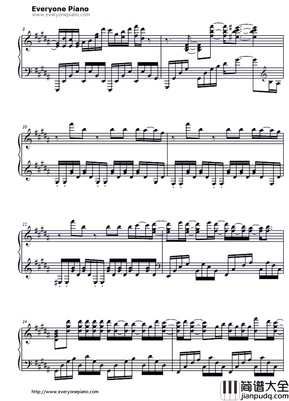 FANT_AS_TICTUNE钢琴谱_小野贤章_黑子的篮球2ED2