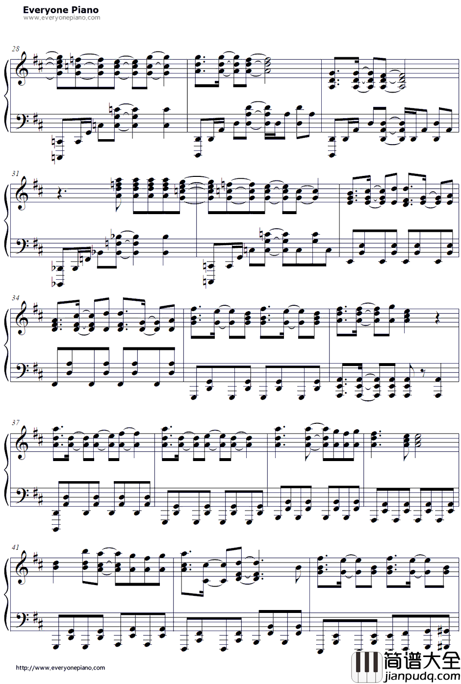 The_Other_self钢琴谱_GRANRODEO_黑子的篮球第2期OP