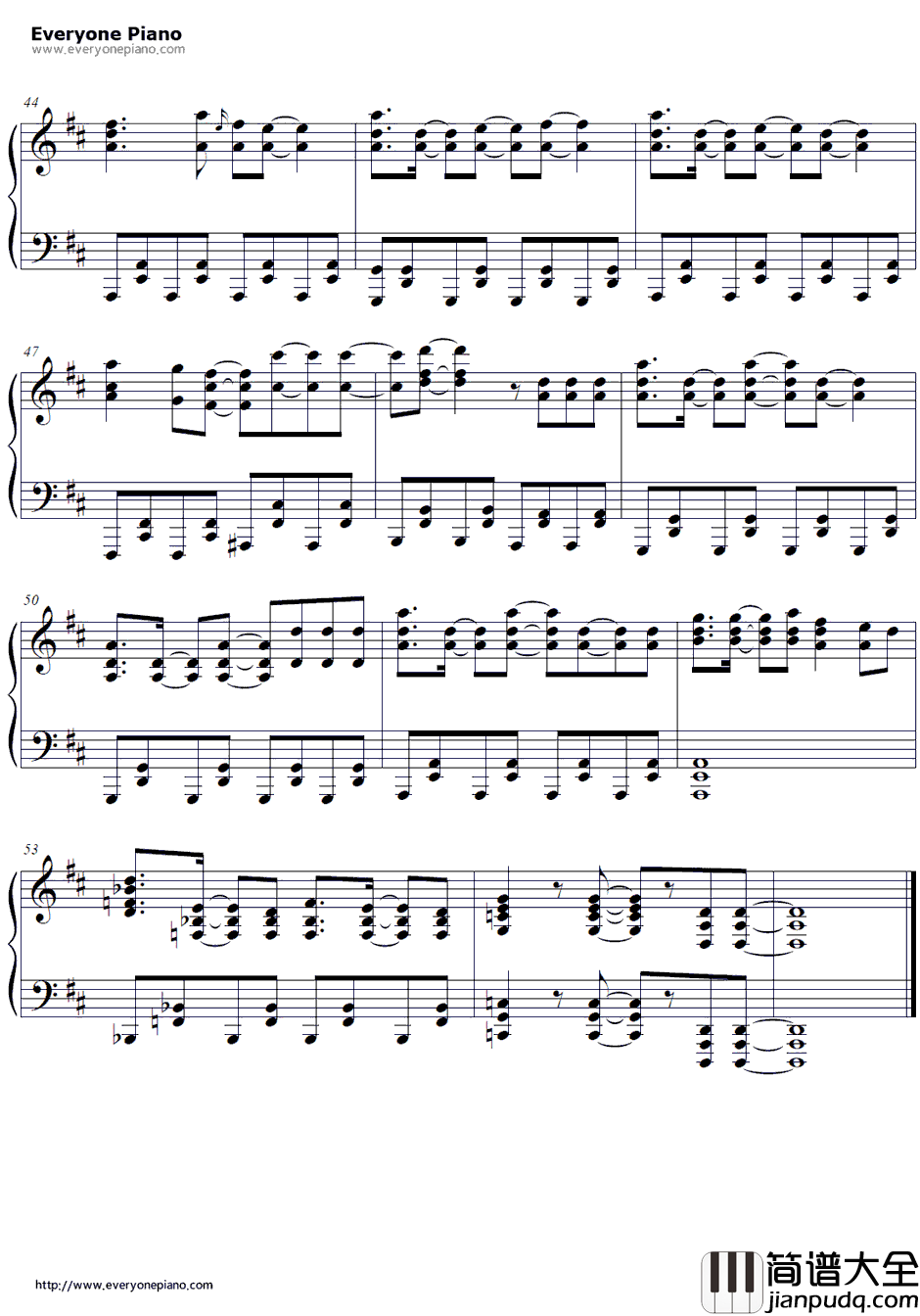 The_Other_self钢琴谱_GRANRODEO_黑子的篮球第2期OP