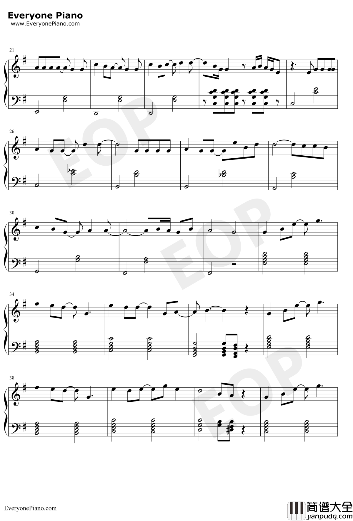 心跳钢琴谱_王力宏