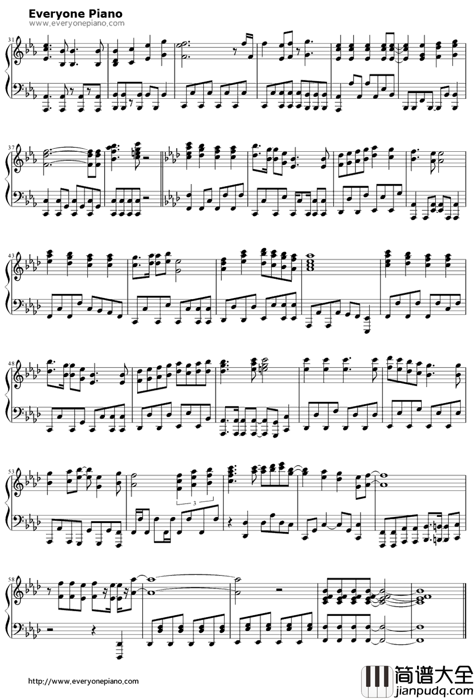 Van!_shment_Th!s_World钢琴谱_BlackRaisond'etre_中二病也要谈恋爱!恋ED