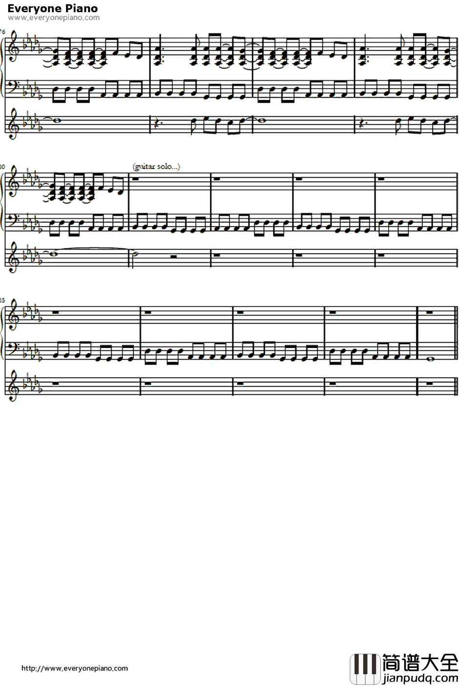 Alchemy钢琴谱_GirlsDeadMonster(marina)_AngelBeats!插曲