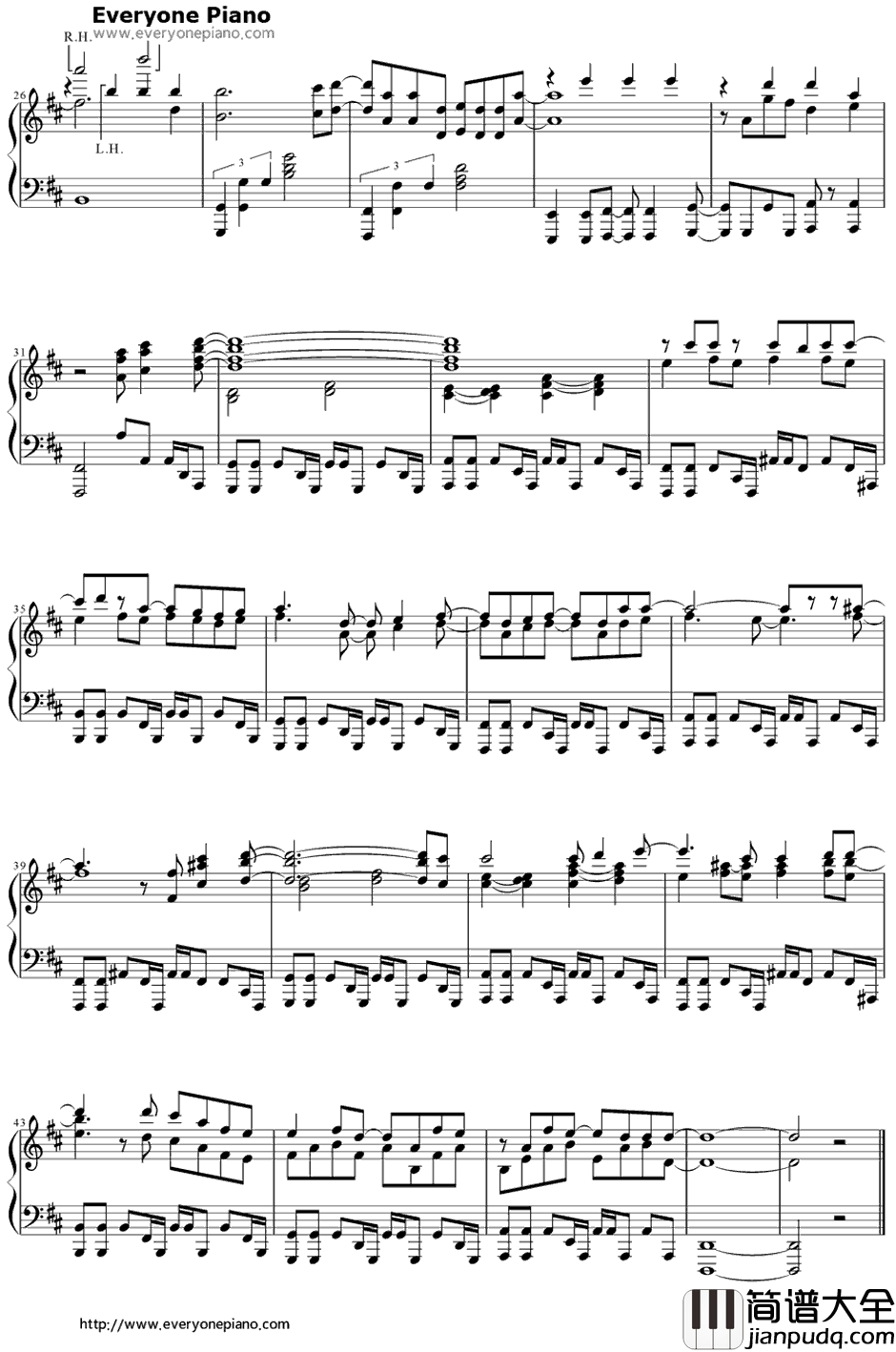 三つ葉の結びめ钢琴谱_やなぎなぎ_来自风平浪静的明天ED