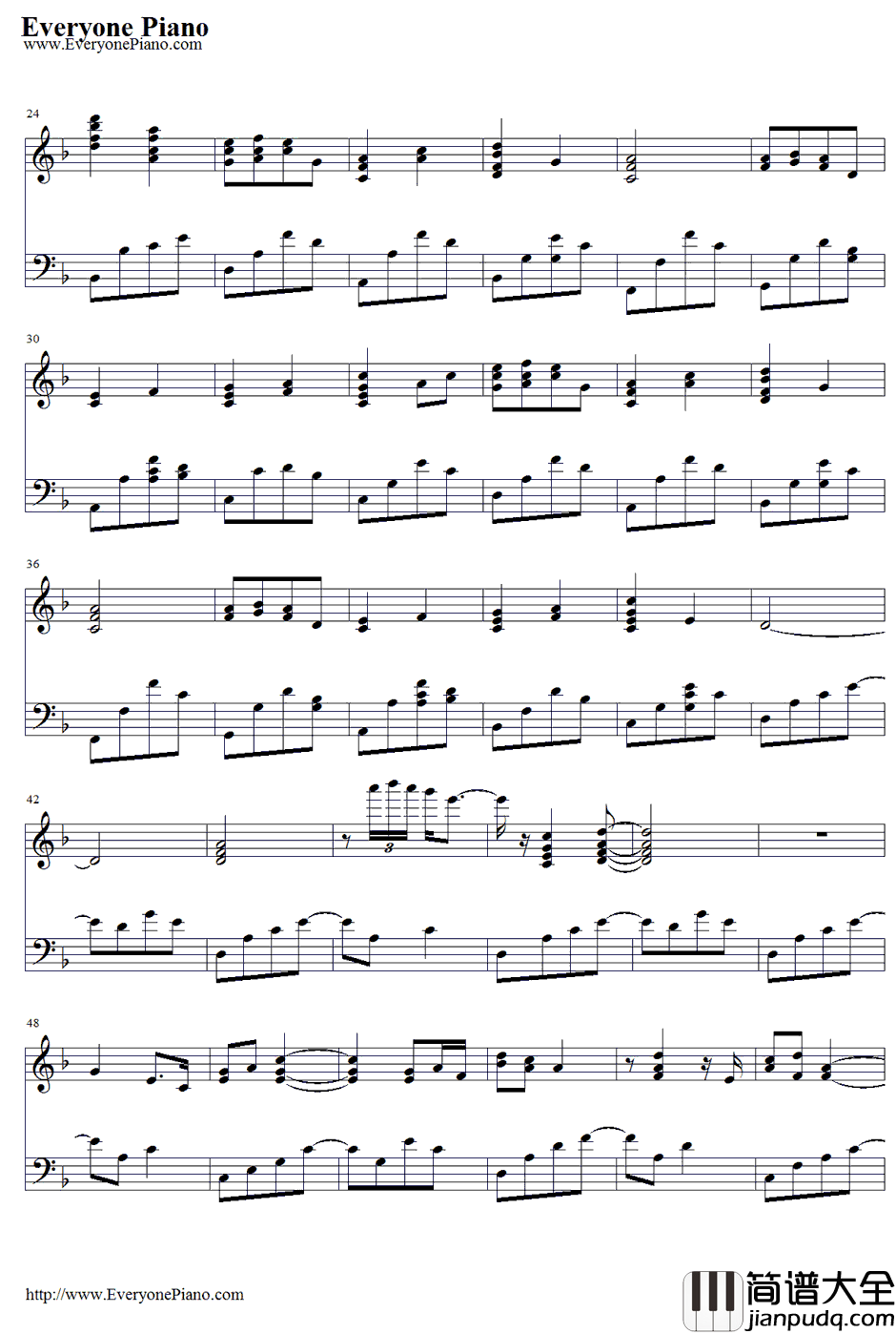 五月雨钢琴谱_高梨康治_火影忍者疾风传OST