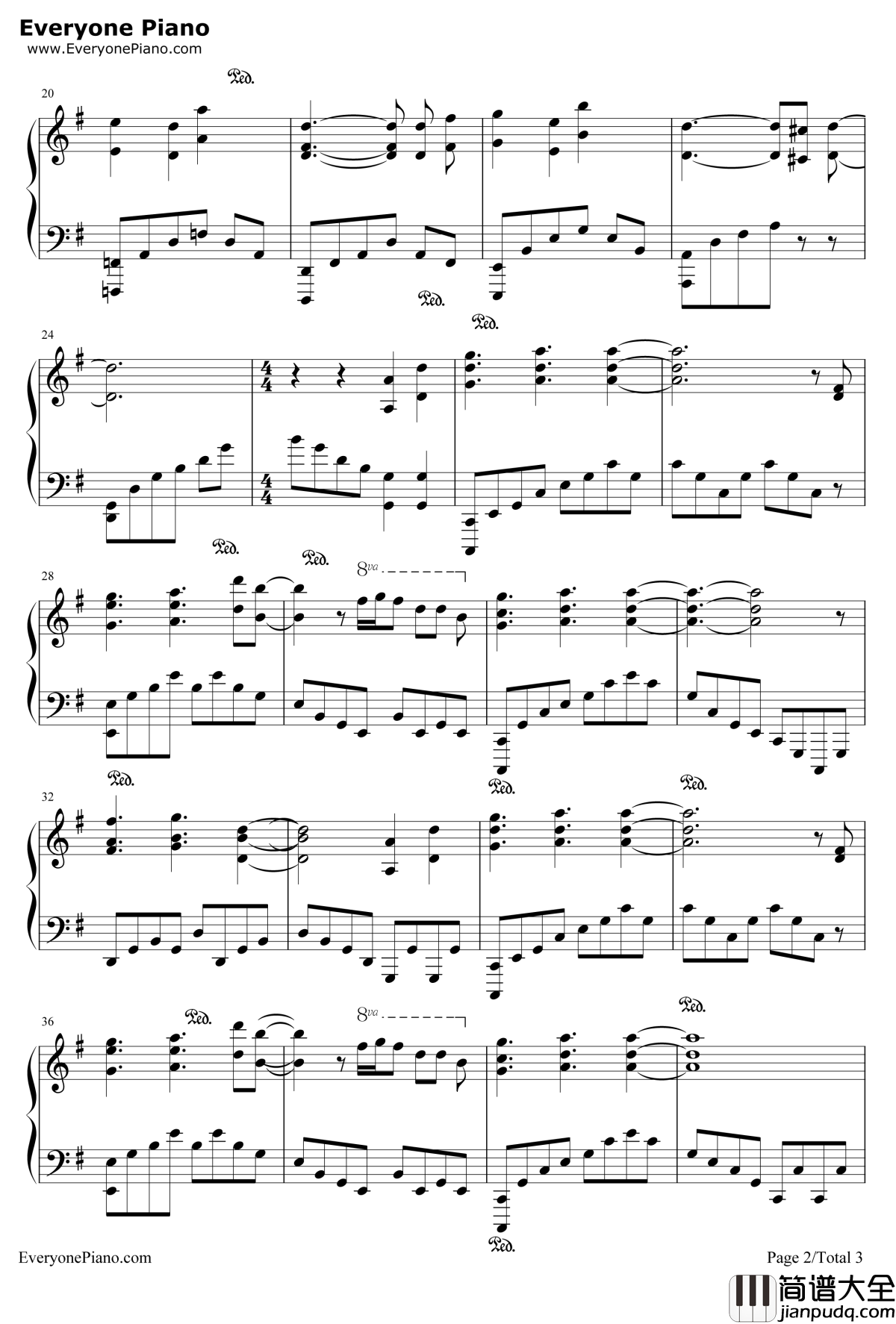 时を刻む呗钢琴谱_Lia_CLANNAD~AFTERSTORY~OP