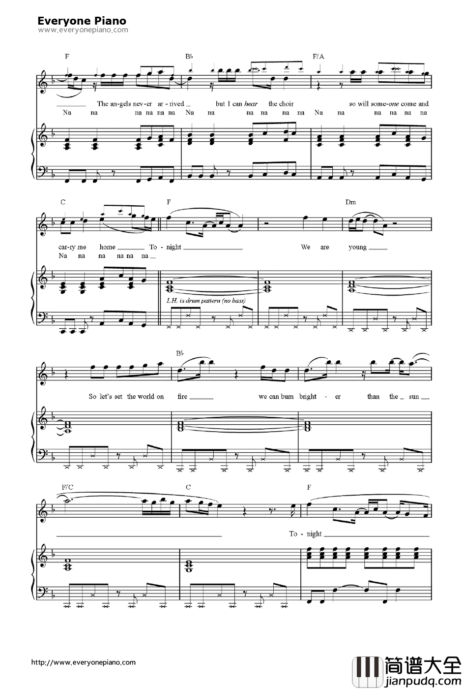 We_Are_Young钢琴谱_FunGlee