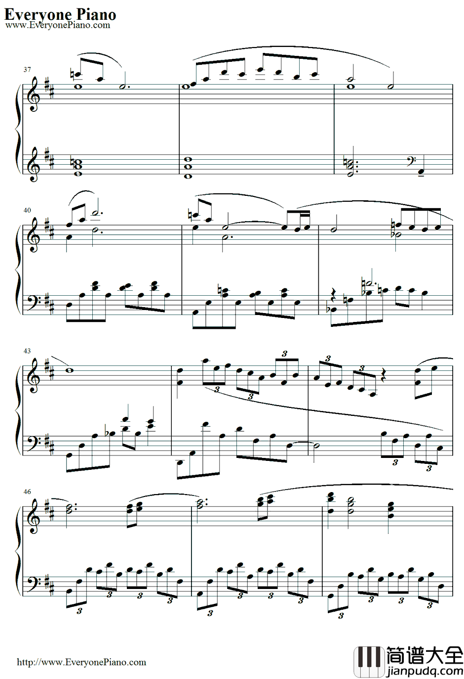 エアリスのテーマ钢琴谱_植松伸夫_最终幻想Ⅶ:圣子降临BGM