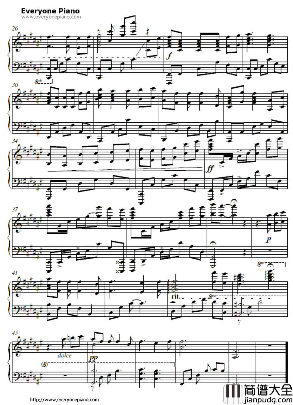 茜空钢琴谱_濑户麻沙美_花牌情缘2ED