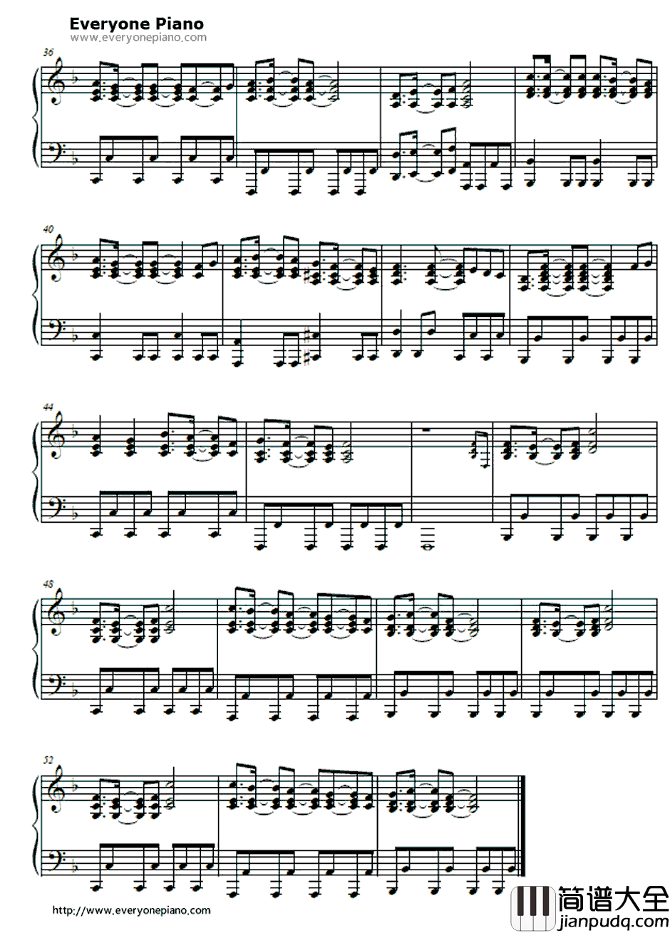 君がいない未来钢琴谱_DoAsInfinity_犬夜叉完结篇OP