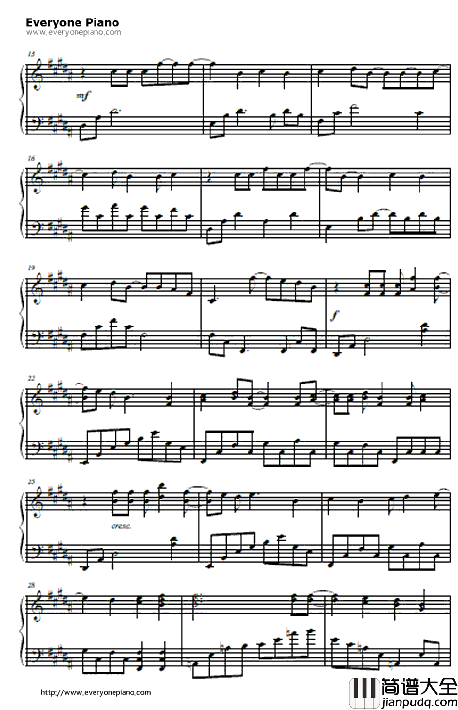 カワルミライ钢琴谱_ちょうちょ_神的记事本OP