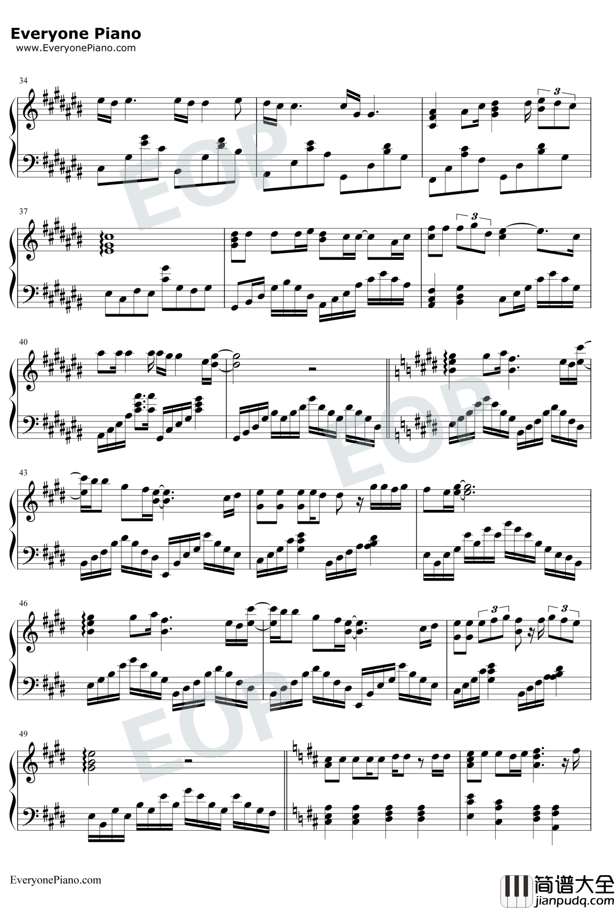 世界はまわると言うけれど钢琴谱_GarnetCrow_名侦探柯南ED3