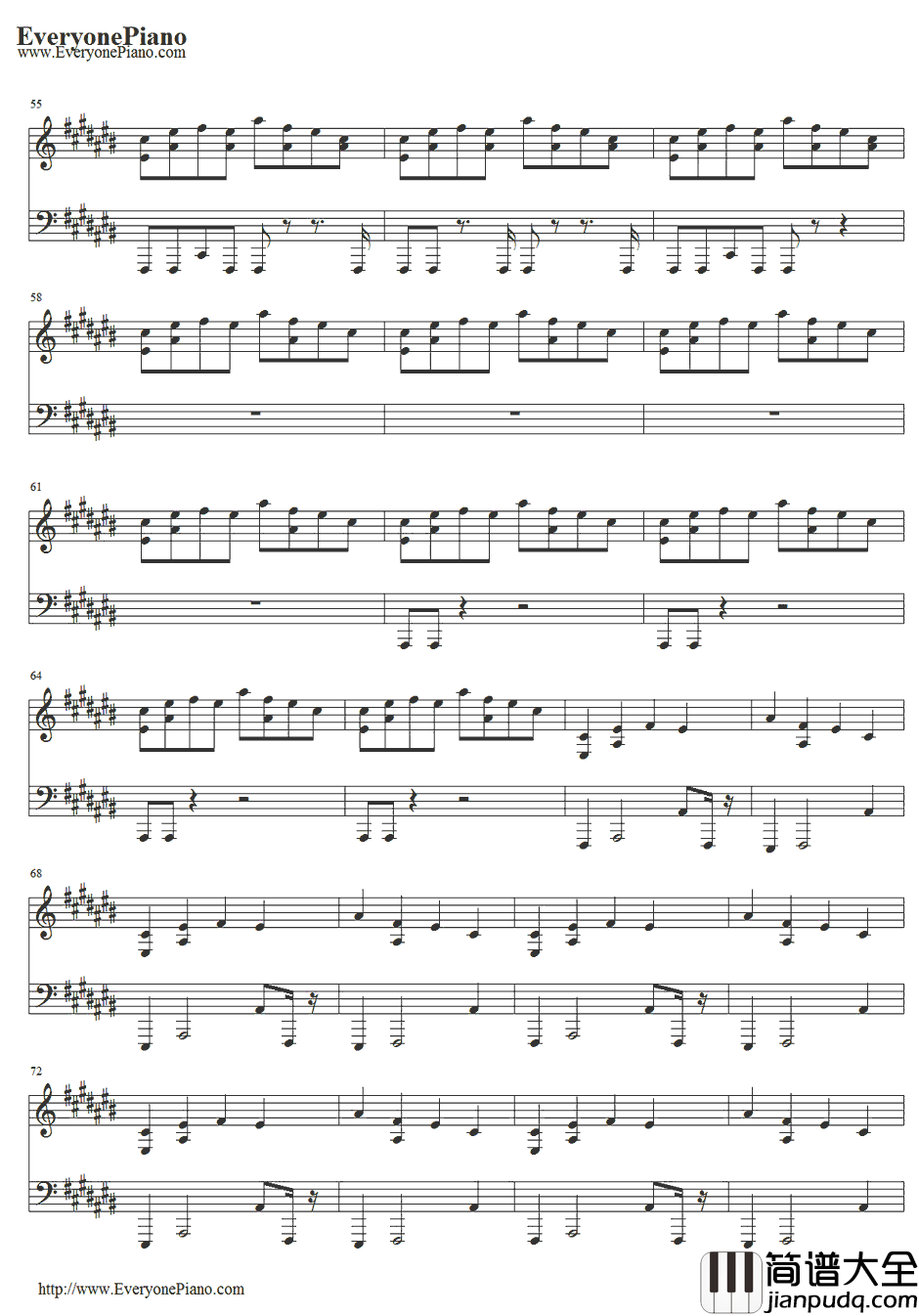 BelieveMe伴奏钢琴谱_LilWayne&Drake