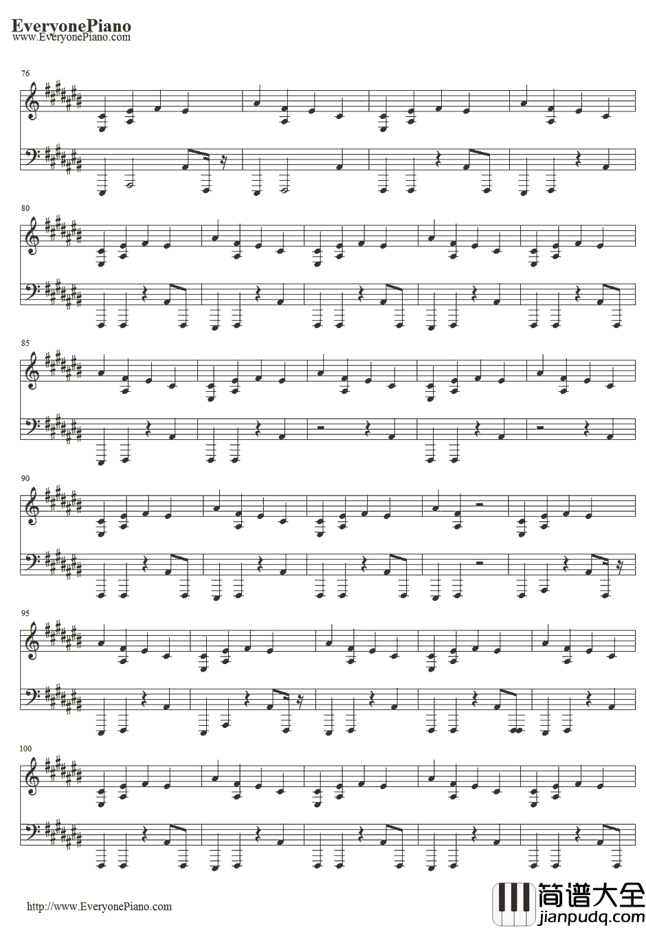 BelieveMe伴奏钢琴谱_LilWayne&Drake