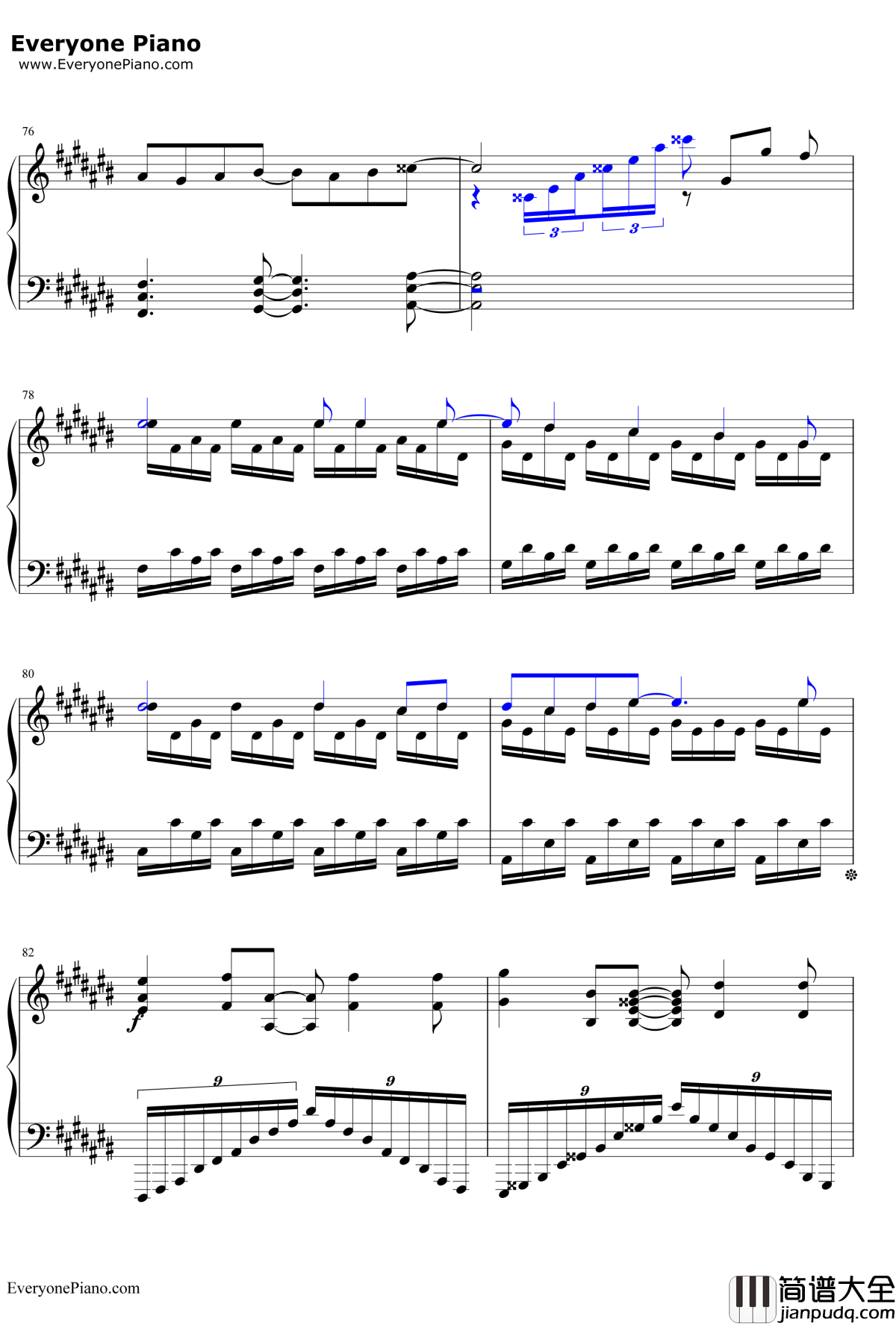 COLORS钢琴谱_FLOW_CodeGeass反叛的鲁鲁修OP1