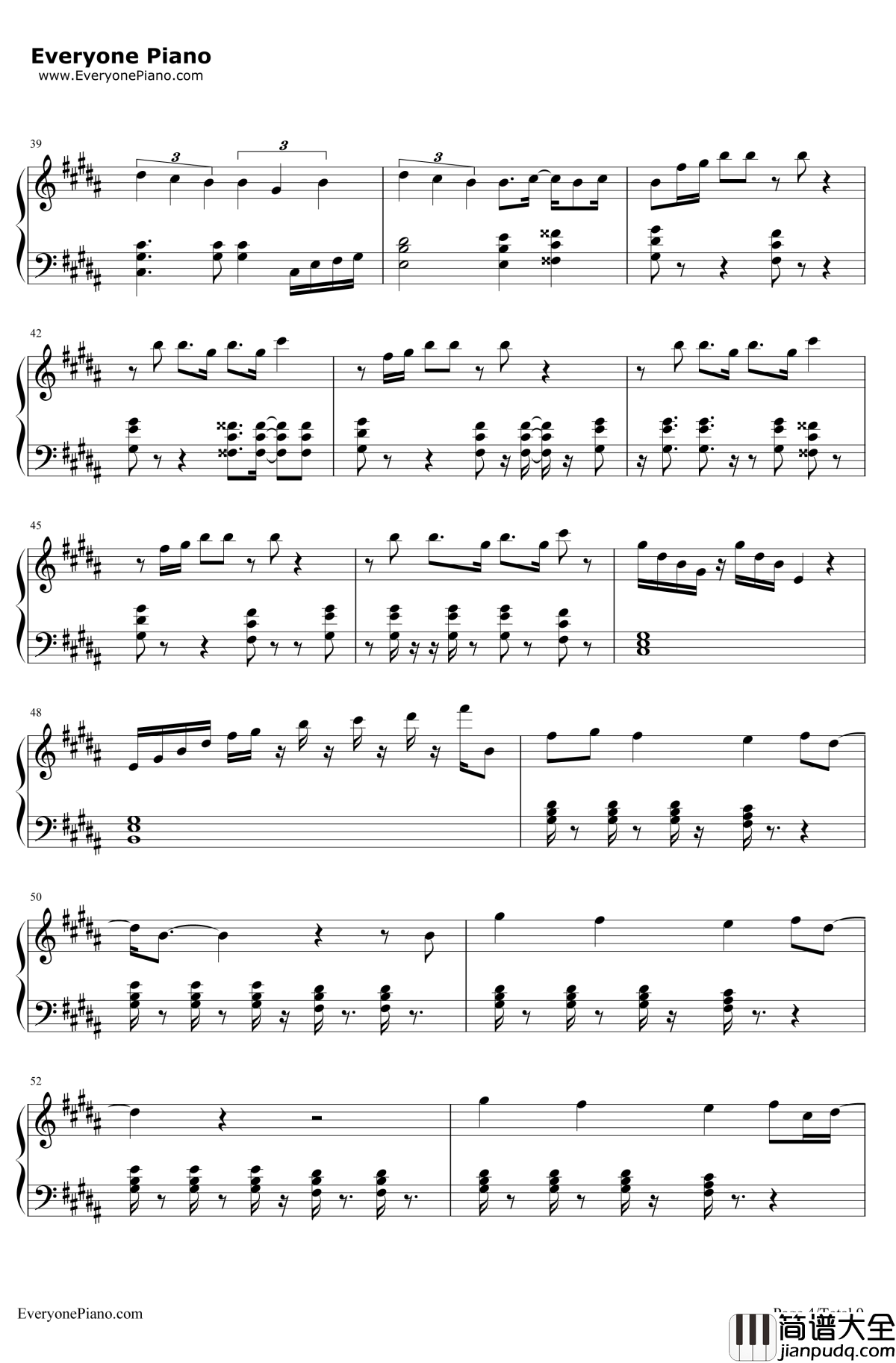 RatherBe钢琴谱_CleanBandit/JessGlynne