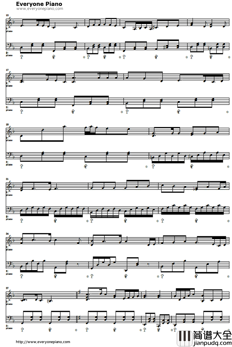 空へ…钢琴谱_笠原弘子_罗密欧的蓝天OP