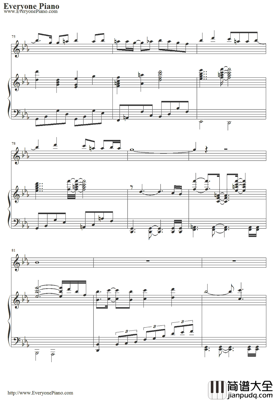 七つの海を渡る风のように钢琴谱_爱内里菜&三枝夕夏_名侦探柯南绀碧之棺主题曲