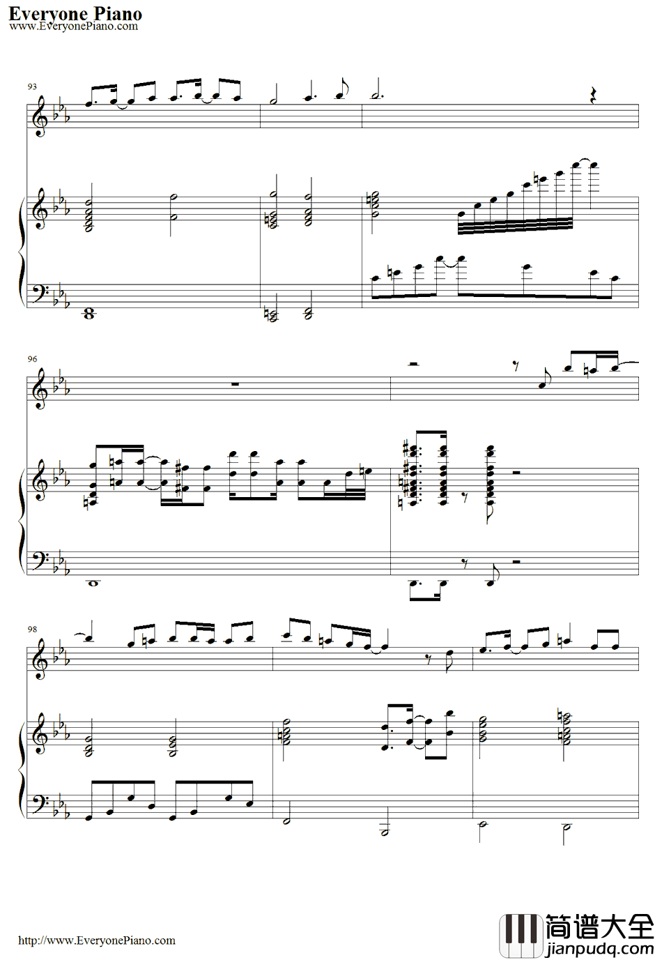七つの海を渡る风のように钢琴谱_爱内里菜&三枝夕夏_名侦探柯南绀碧之棺主题曲