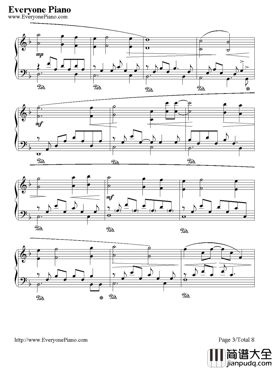 The_Portrait钢琴谱_JamesHorner_泰坦尼克号纯钢琴曲