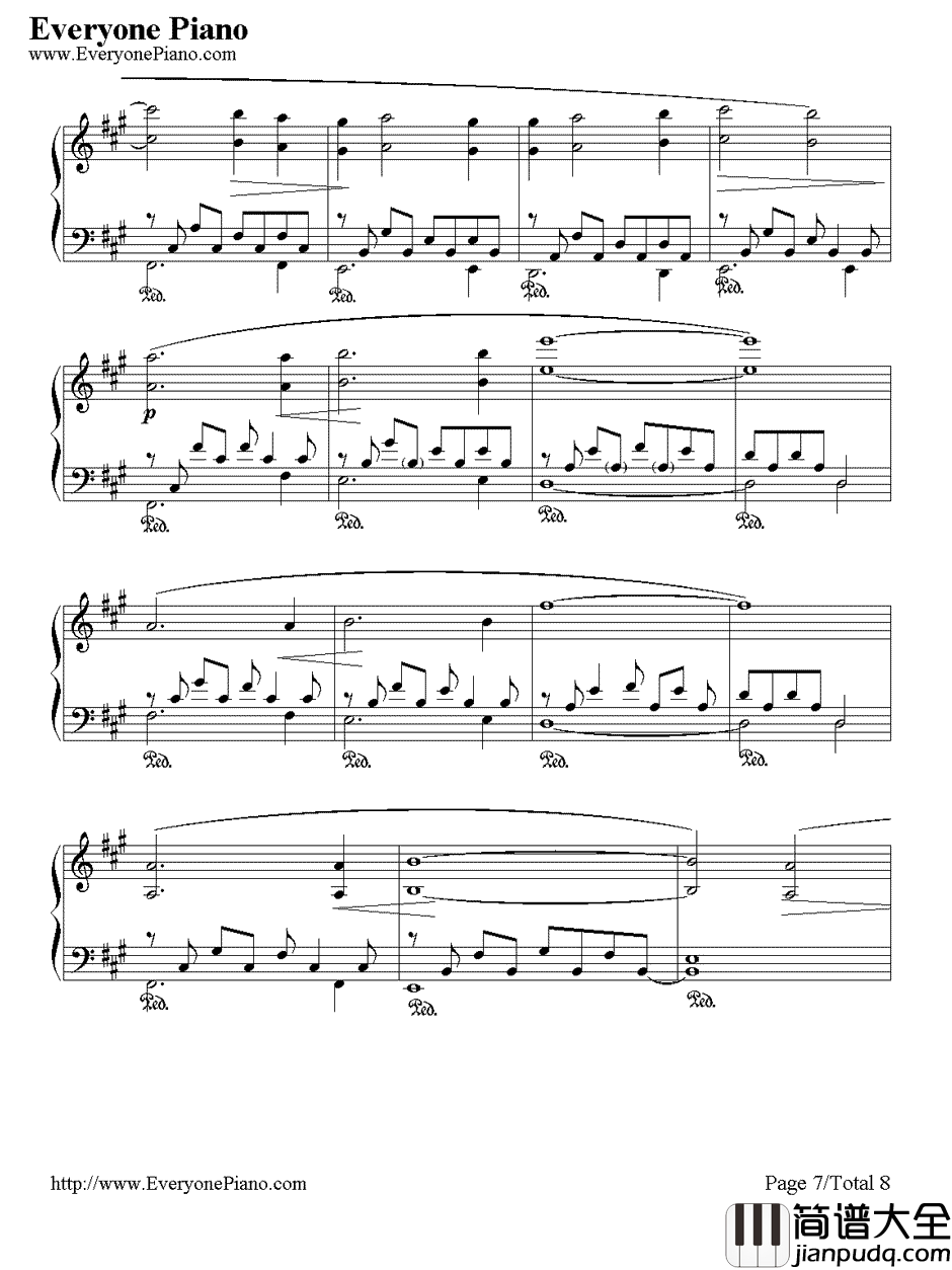 The_Portrait钢琴谱_JamesHorner_泰坦尼克号纯钢琴曲