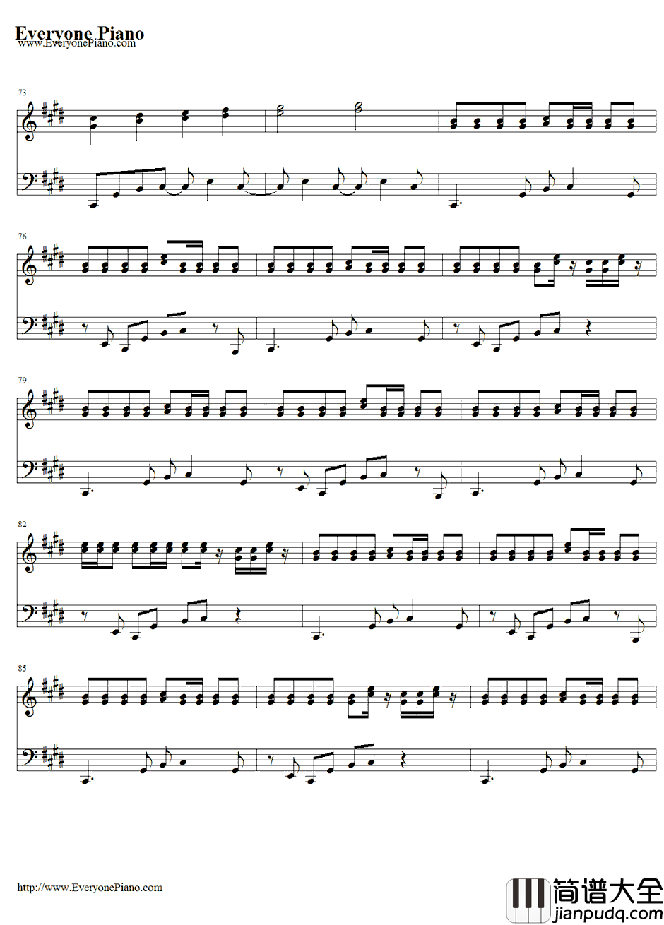 Hangover钢琴谱_Psy&SnoopDogg