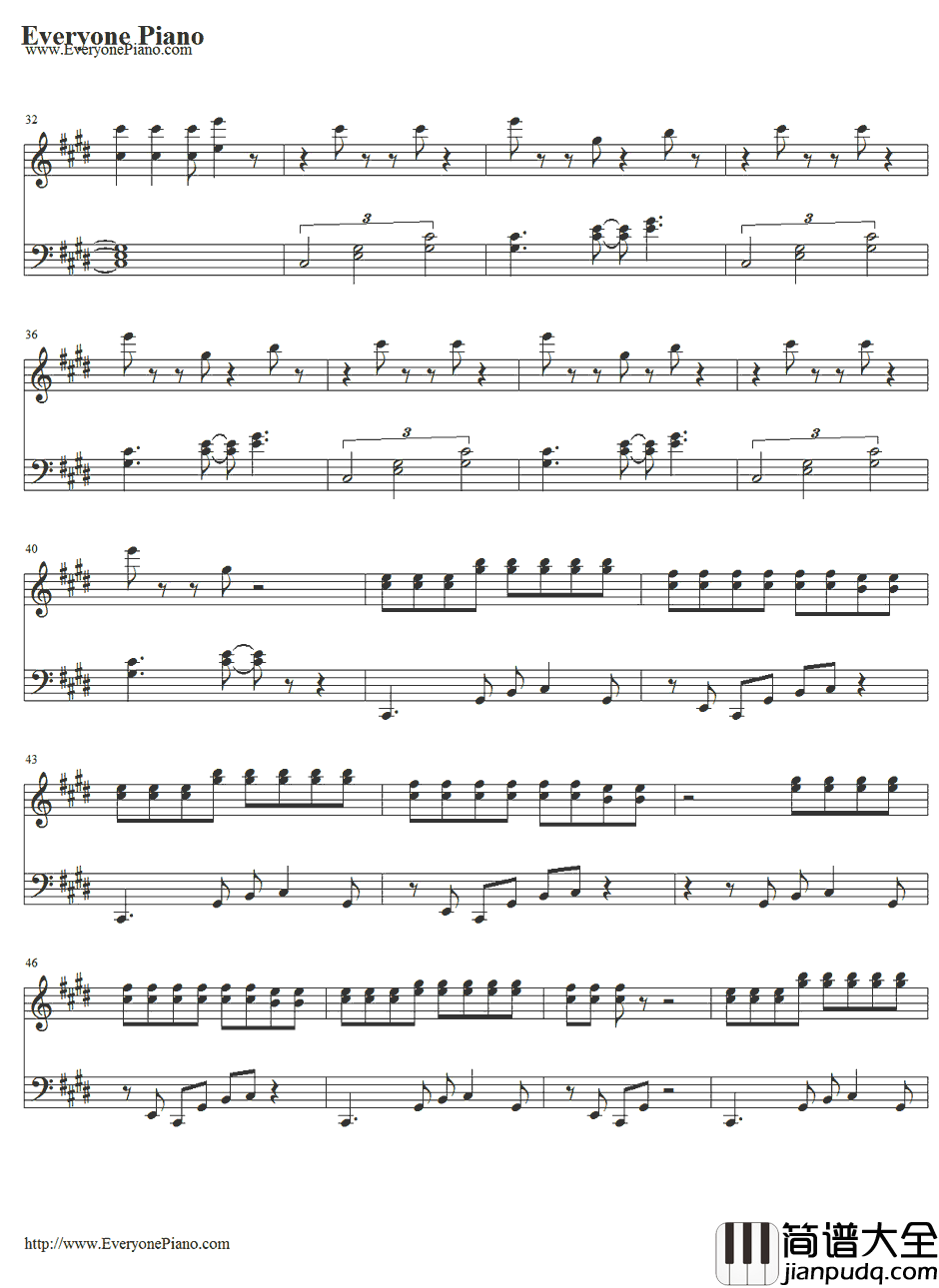 Hangover钢琴谱_Psy&SnoopDogg