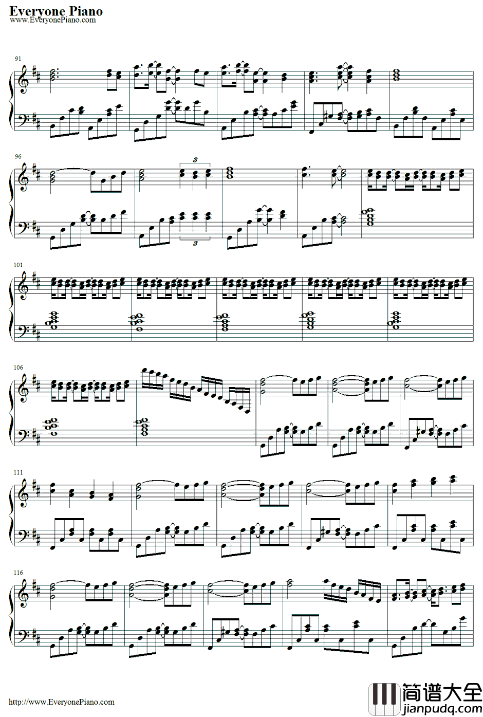 Last_regrets钢琴谱_彩菜_Kanon主题曲