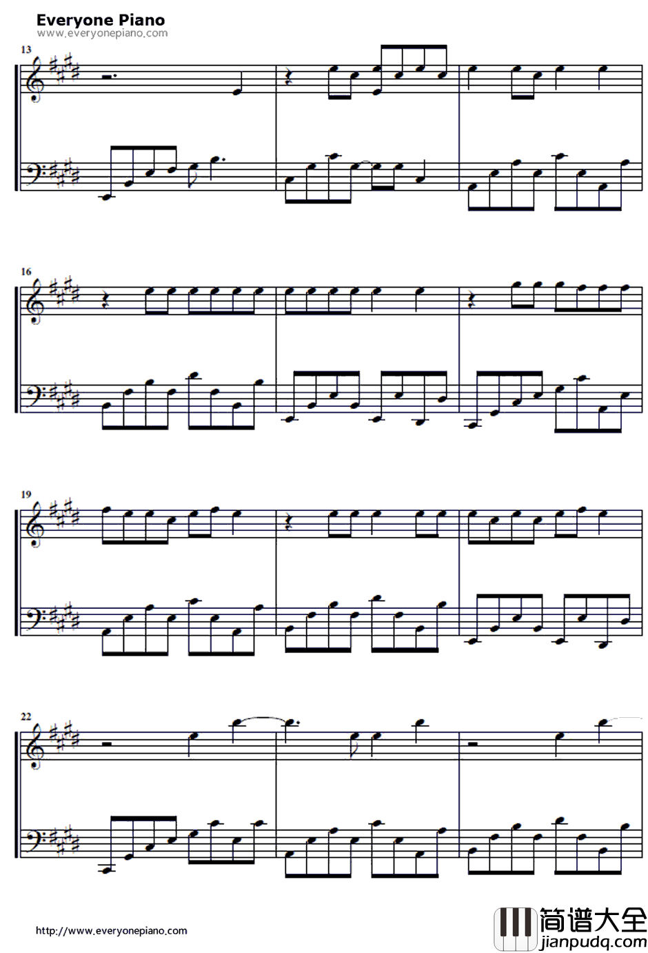 One_Time钢琴谱_JustinBieber