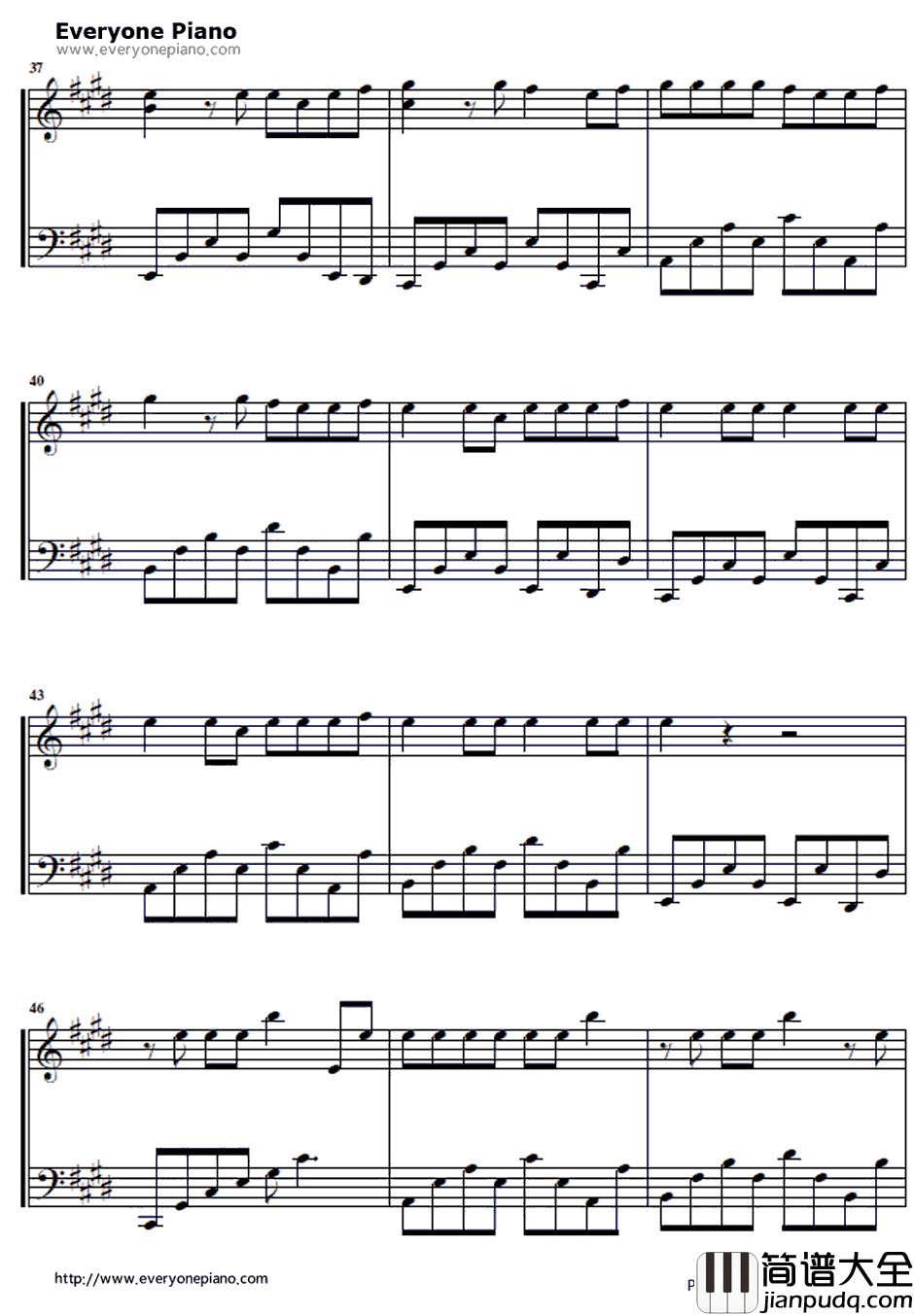 One_Time钢琴谱_JustinBieber