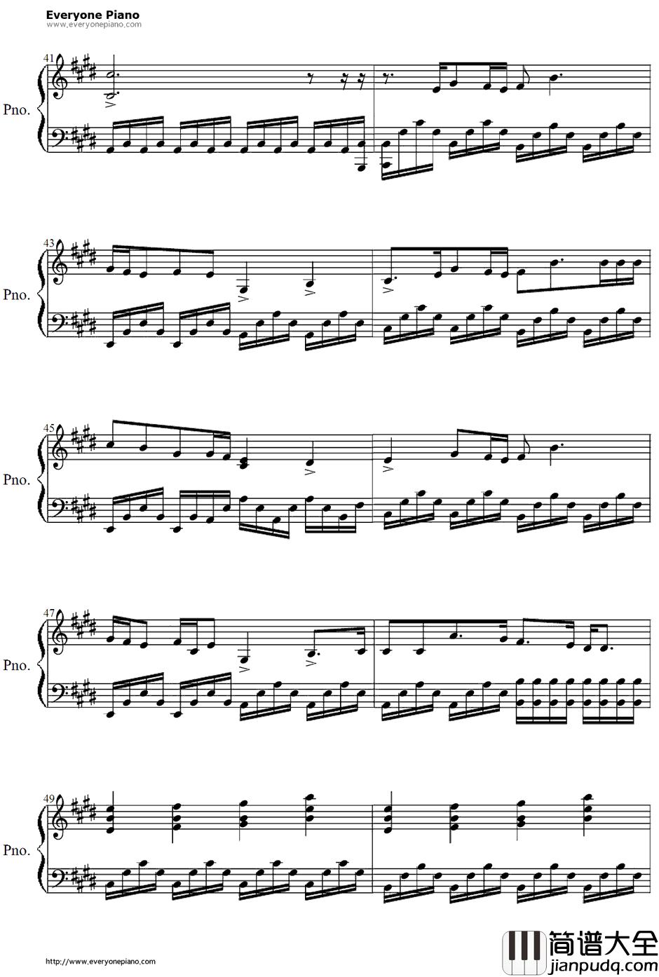 Arms钢琴谱_ChristinaPerri