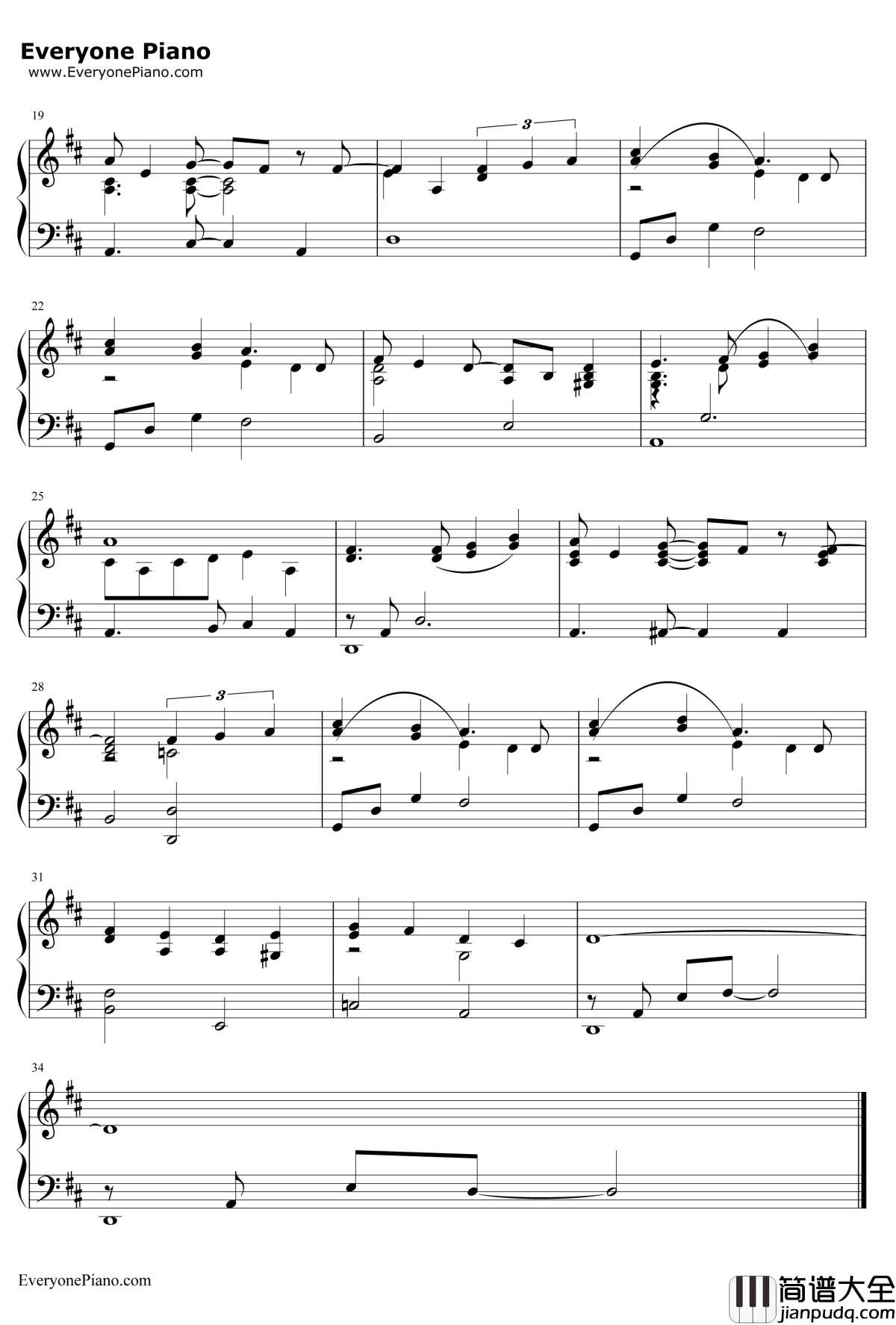 A_Whole_New_World钢琴谱_AlanMenken_阿拉丁主题曲