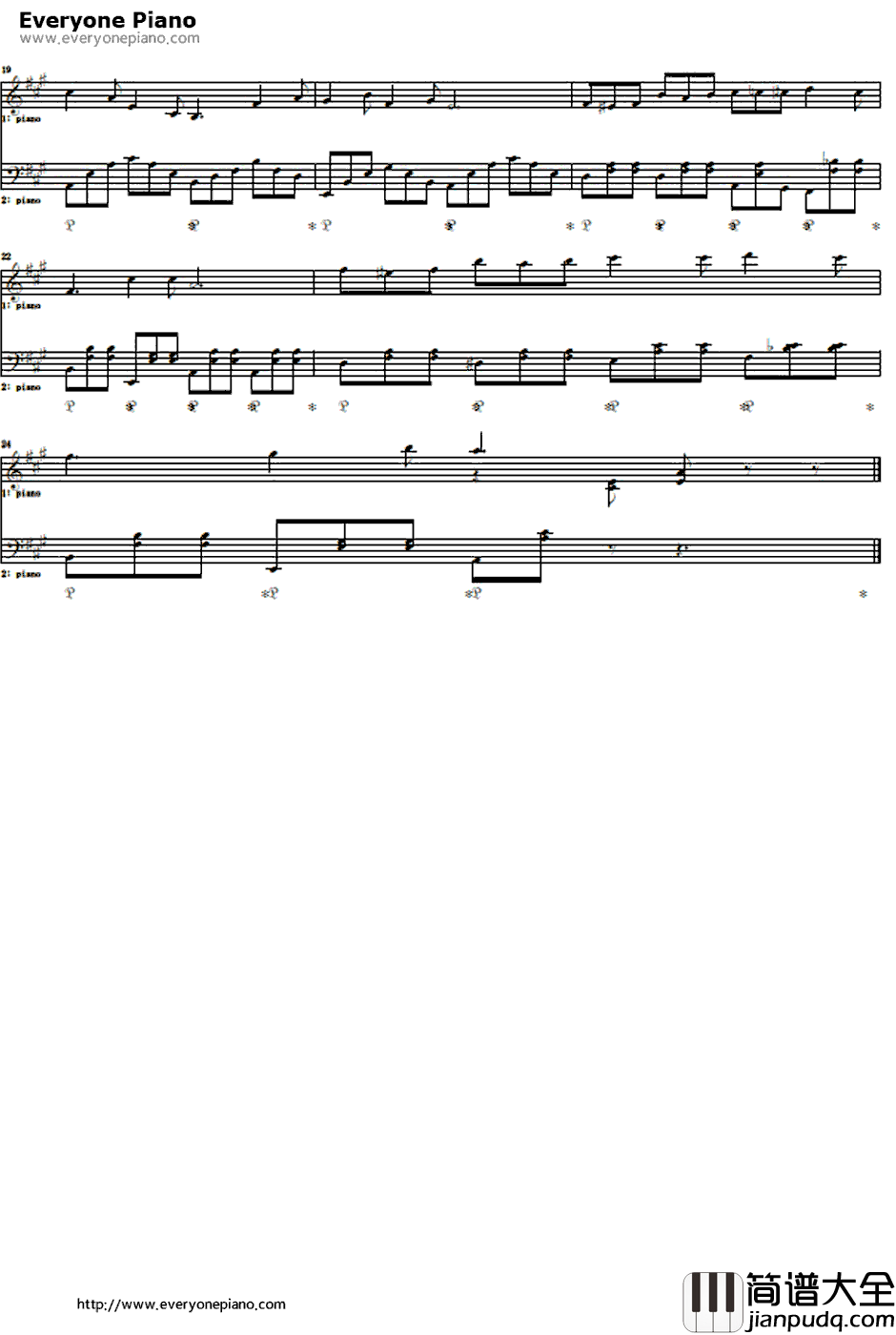 梦の世界へ钢琴谱_白鸟英美子_小肥肥一族OP1