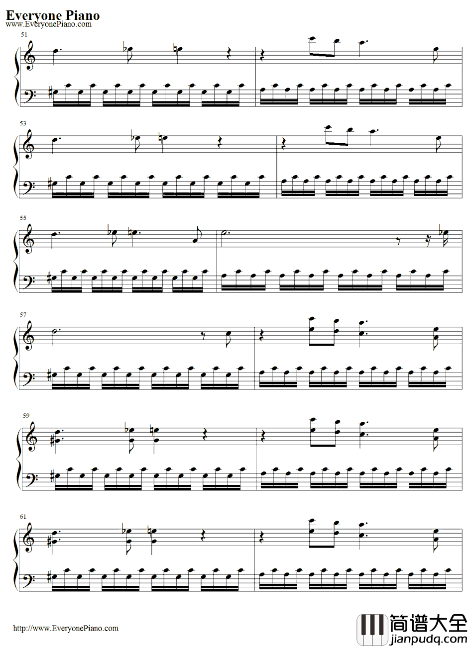 Every_day钢琴谱_CarlyComando_NBA07_08赛季的广告宣传片_CarlyComando