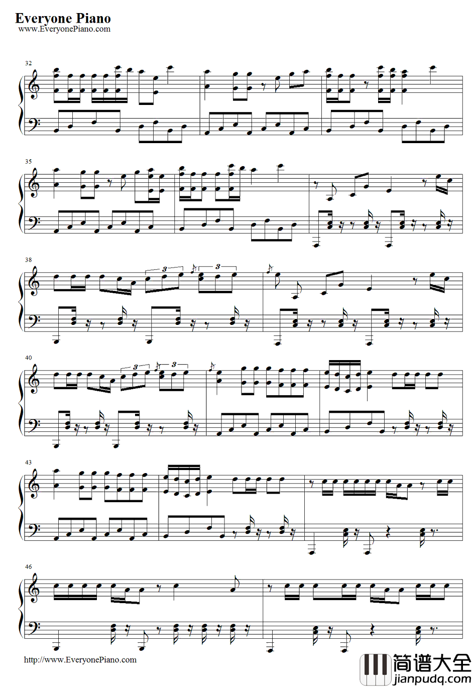 Na_Na钢琴谱_TreySongz