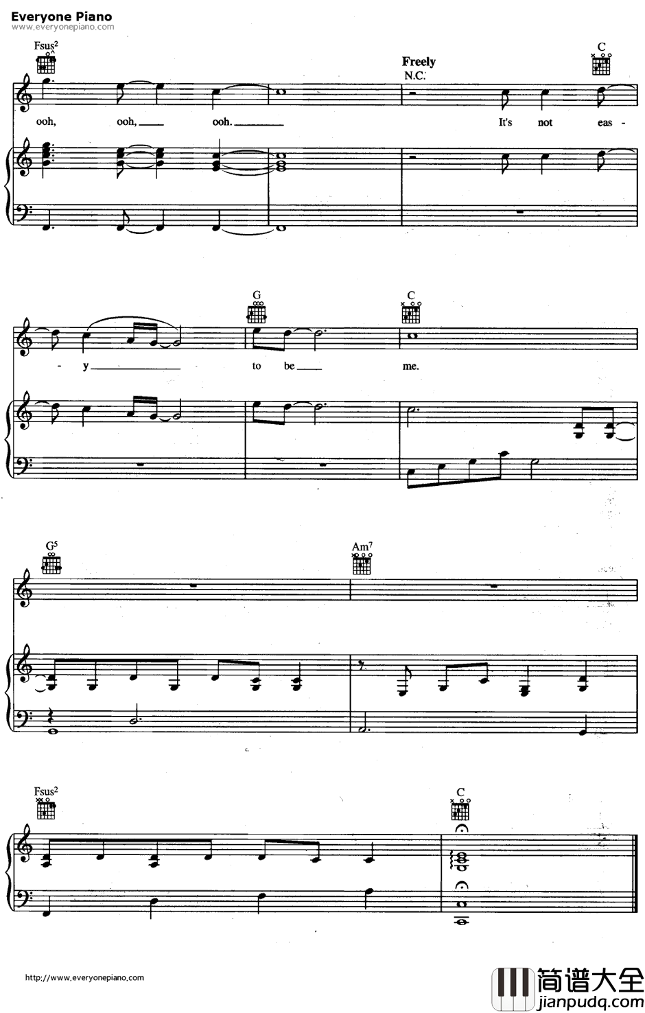 Superman_(It’sNotEasy)钢琴谱_FiveForFighting