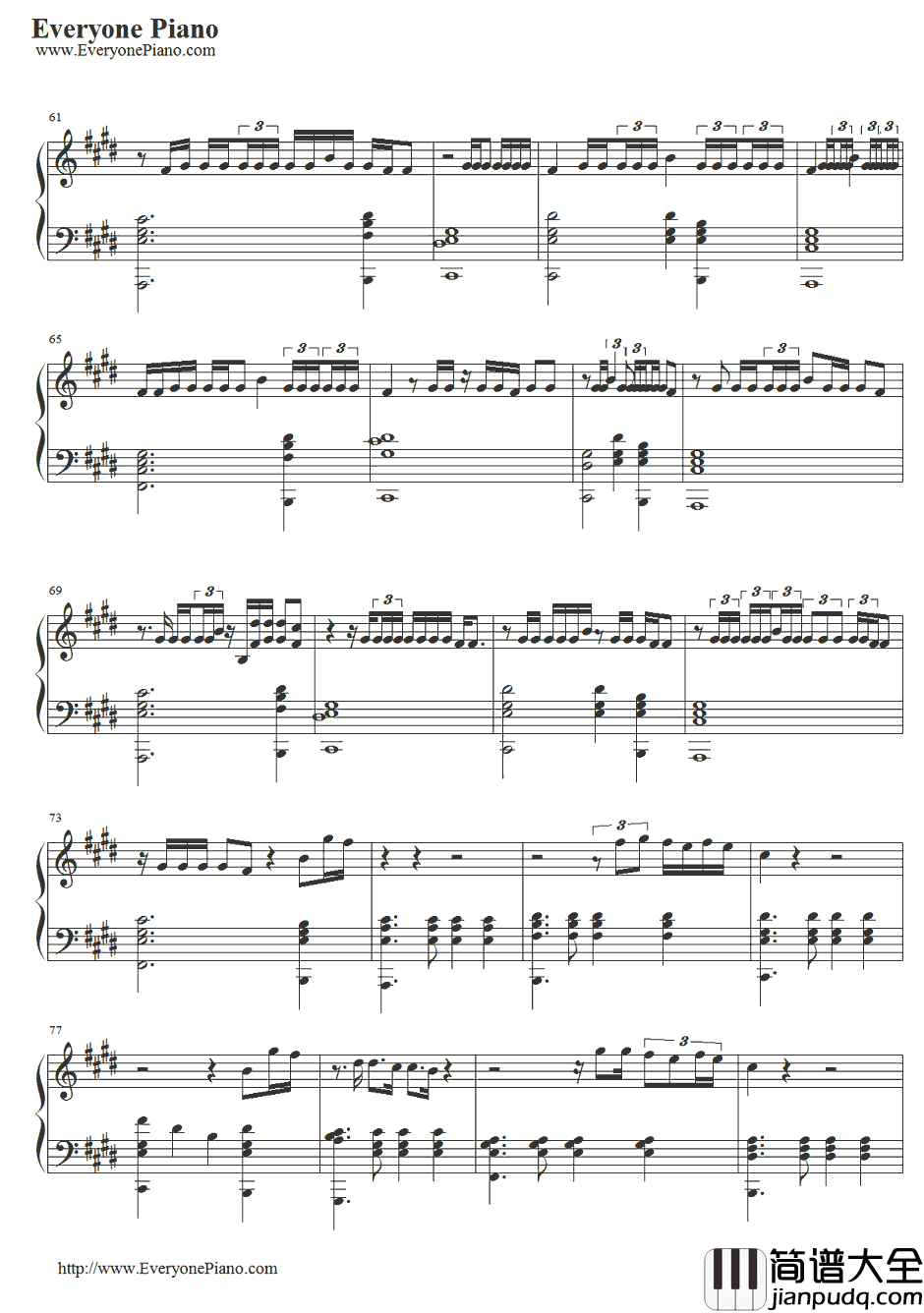 The_Worst钢琴谱_JhenéAiko