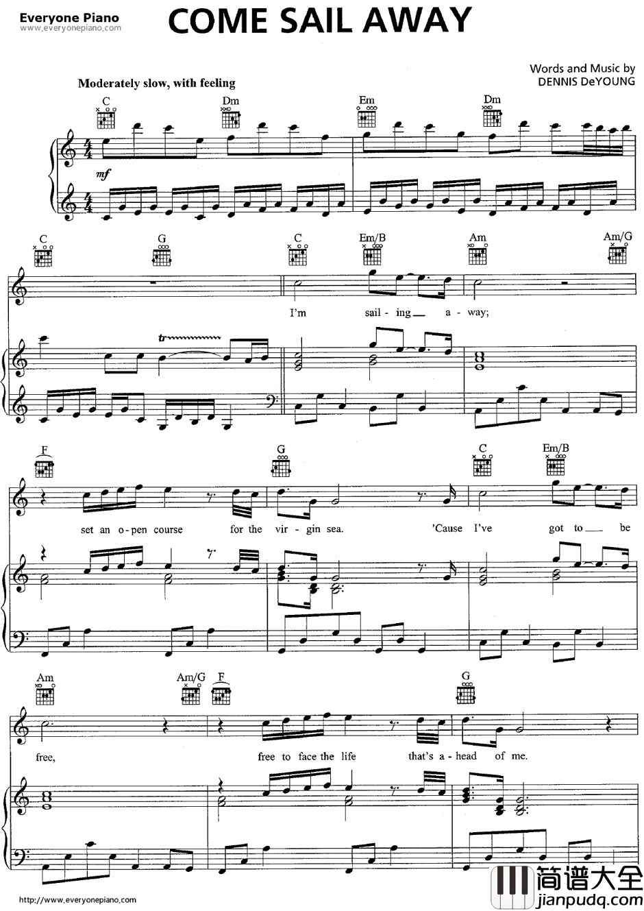 Come_Sail_Away钢琴谱_Styx