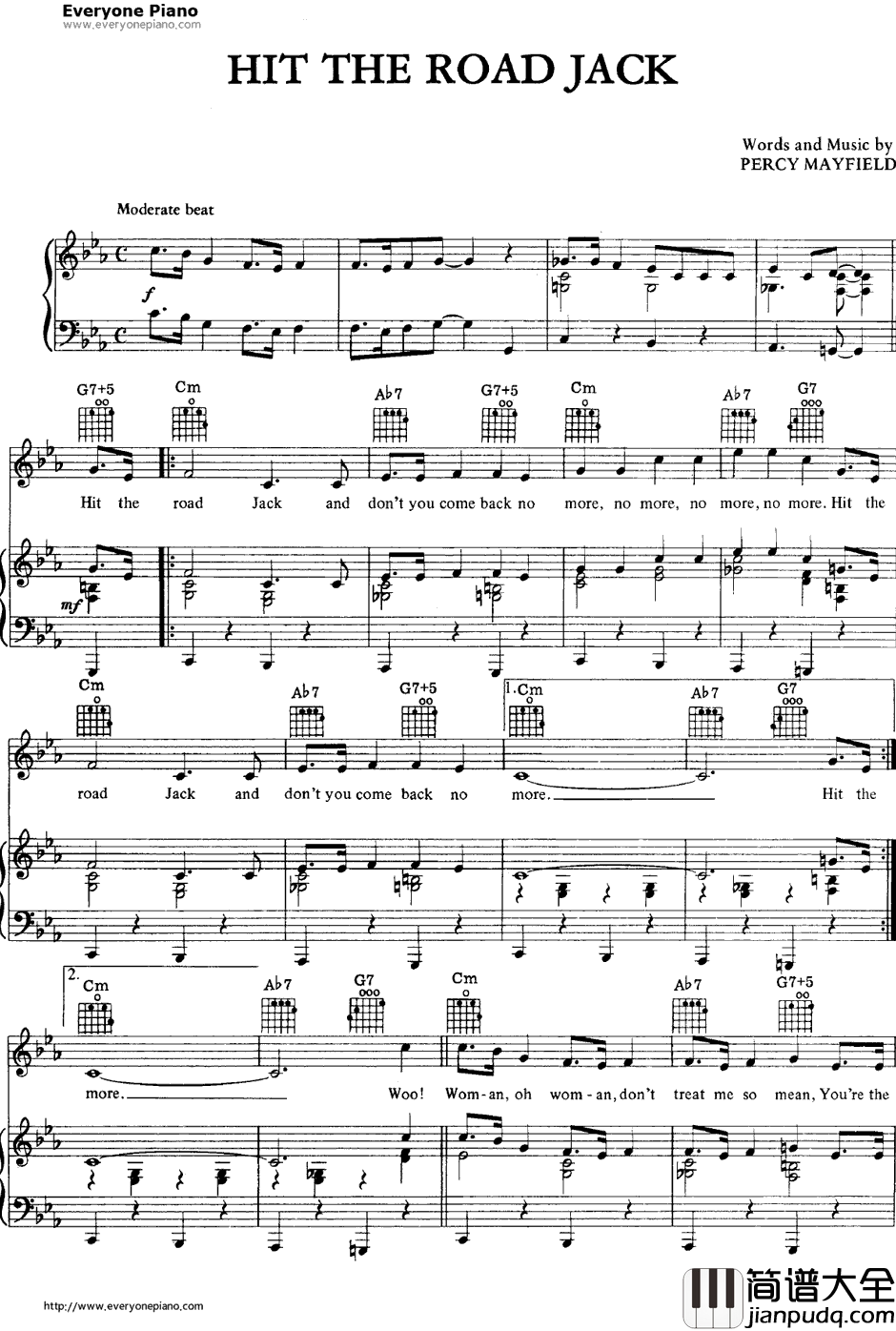 Hit_the_Road_Jack钢琴谱_RayCharles