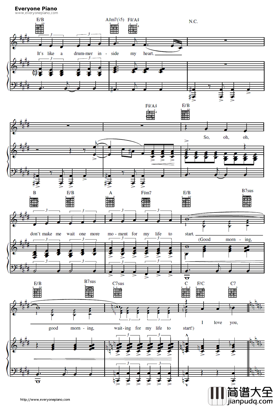 Good_Morning_Baltimore钢琴谱_TracyTurnblad_发胶Hairspray