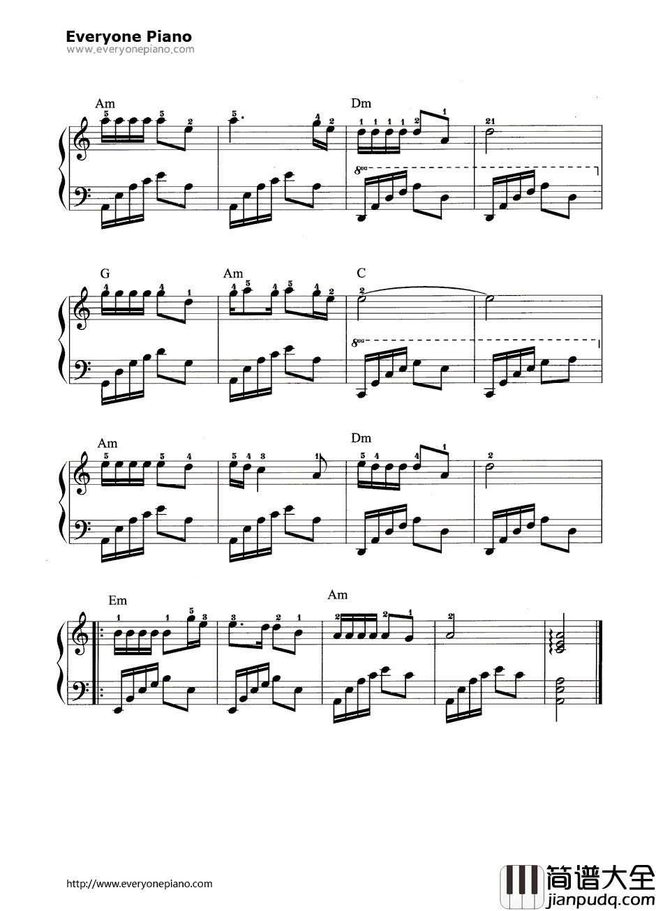 来生缘钢琴谱_刘德华