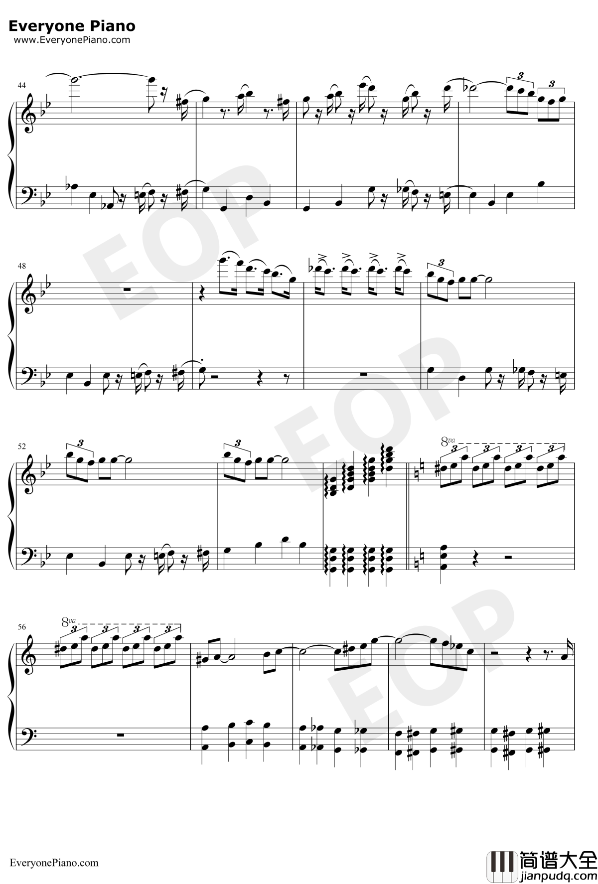 The_Pink_Panther_Theme钢琴谱_HenryMancini_粉红豹主题曲