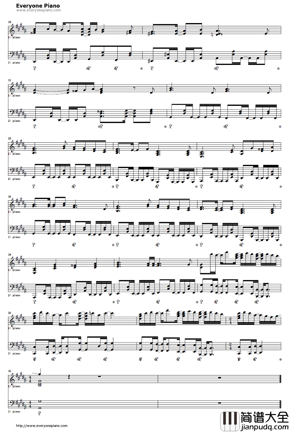 Parallel_Hearts钢琴谱_FictionJunction_潘朵拉之心OP